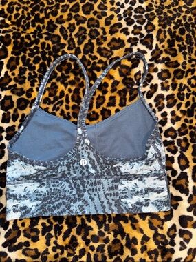 lululemon Gray Animal-Print Light Support Bra